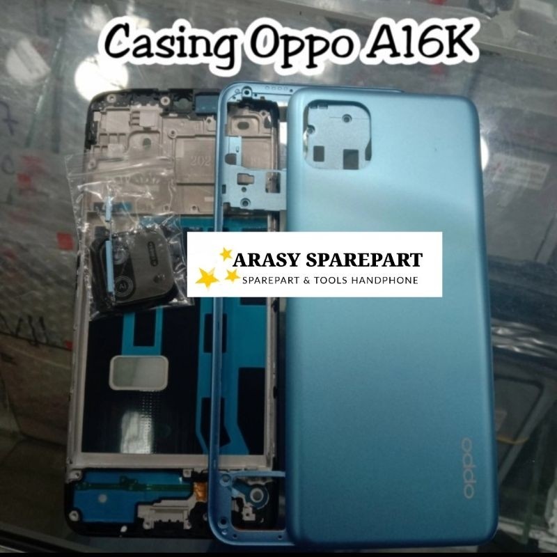 Backdoor Casing Housing Fullset Oppo A16k Tulang Dan Backdoor 3 Bagian