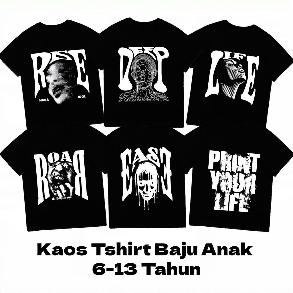 Lsingers Kids Kaos Tshirt Baju Anak 6-13 Tahun Distro Skena Hitam Distro Lengan Pendek Keren Premium