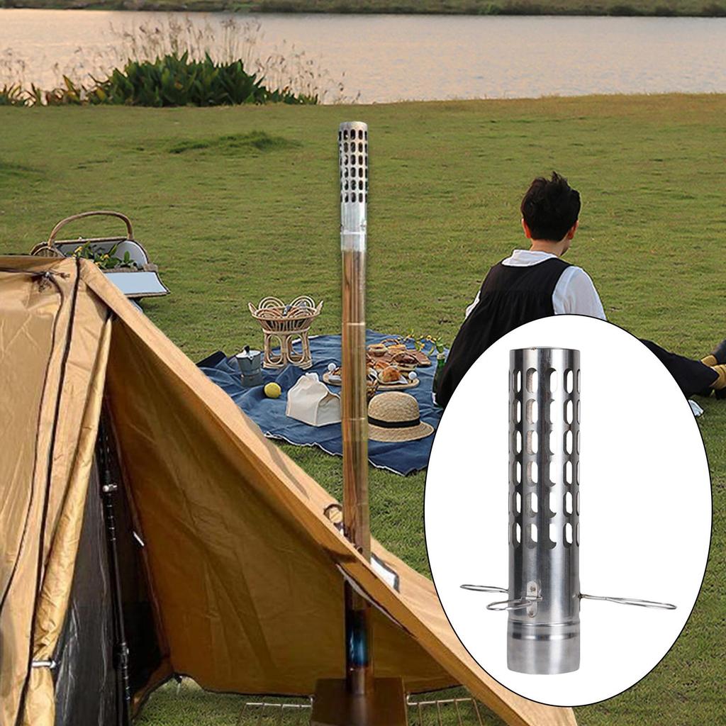 Spark Arrestor Chimney Extension Weather Resistant for 2.36inch Stove Tube Stainless Steel