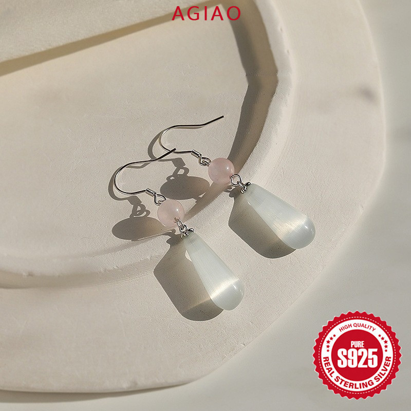 AGIAO Anting Gantung Mata Kucing Gaya Cina Baru