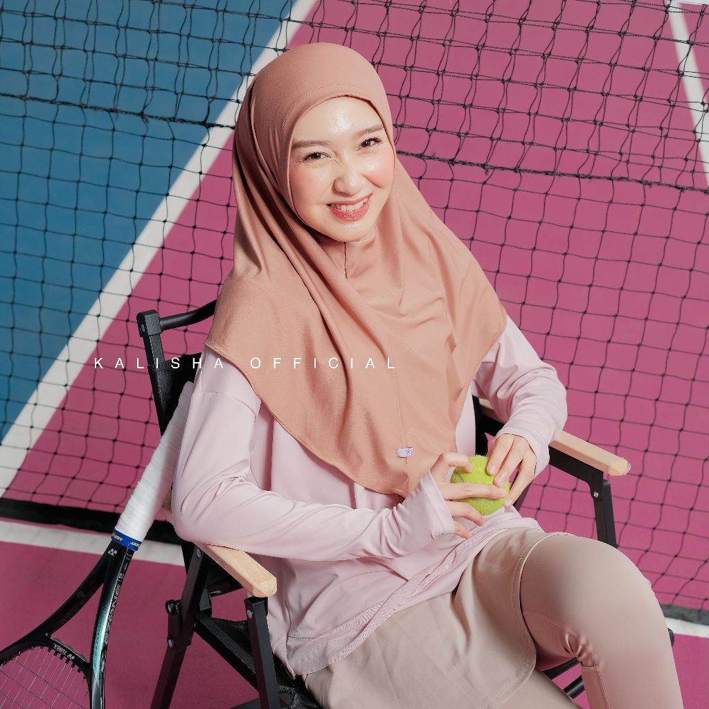 Kalisha - Hijab Zaida Kerudung Instan Jersey Tanpa Pet Jilbab Instan Non Pet Jersey Kerudung Olahrag