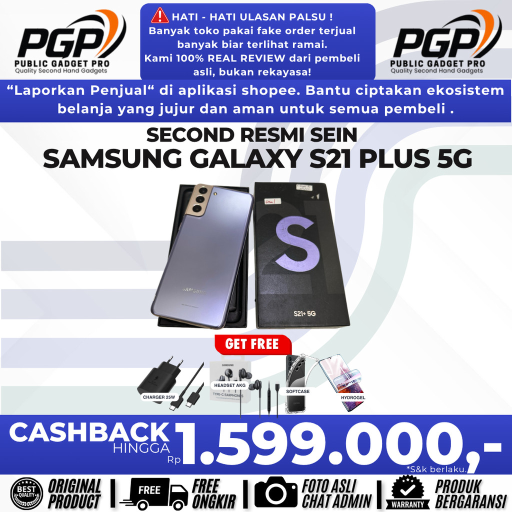 SEIN | Samsung Galaxy S21 + Plus 5G | S21 FE 5G 128GB 256GB Second Resmi Indonesia