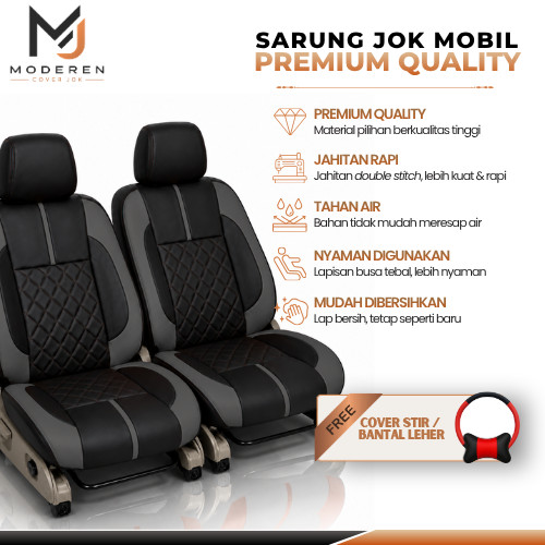 SARUNG JOK MOBIL BRIO BAHAN ZEUS 2 BARIS ANTI AIR ANTI DEBU