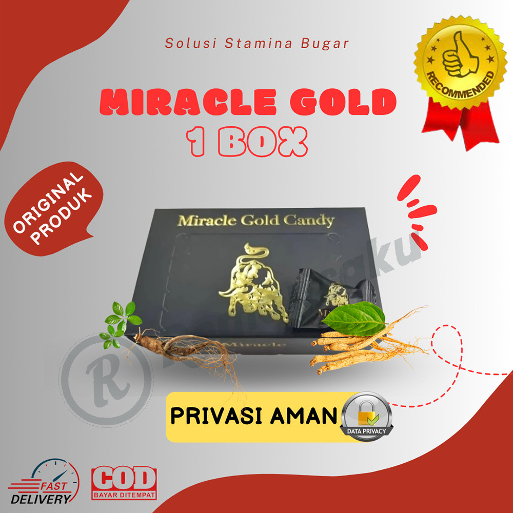 (ASLI) Penambah Daya Tahan - Miracle Gold Candy 100% Original Permen Miracle Gold