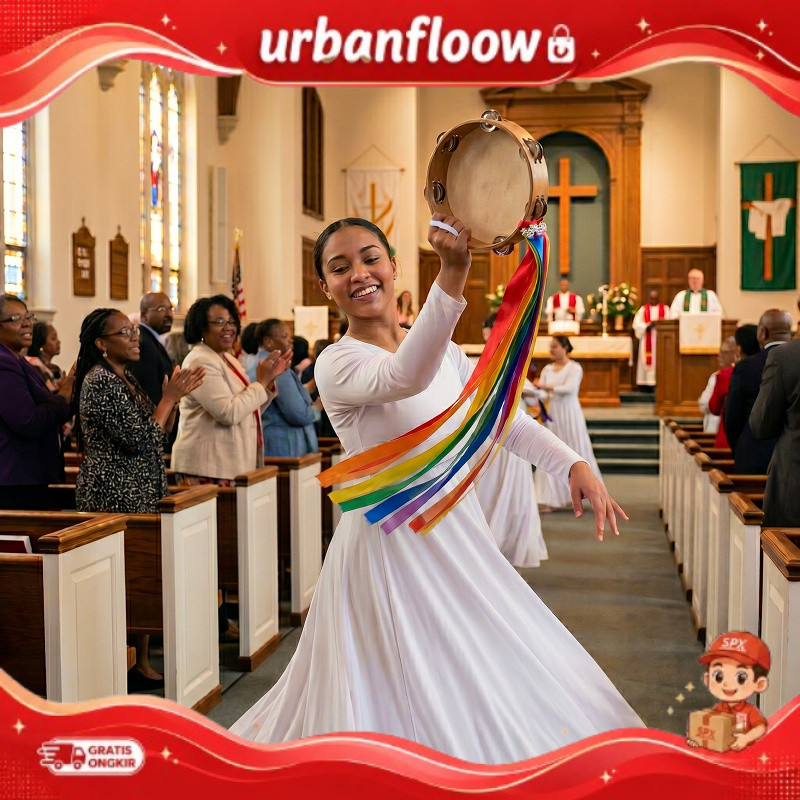 Rumbai Tassel Untuk Menari Tamborin Tamborine Gereja Rebana Aksesoris Alat Tari Tasel Pita Satin Kec