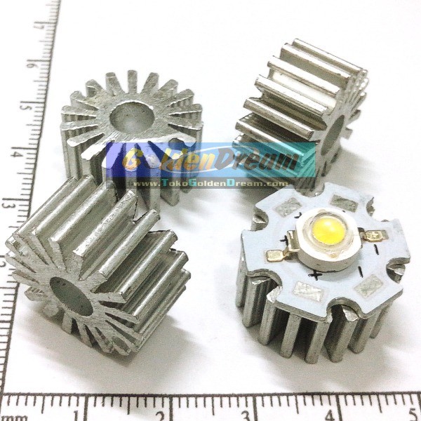 GRD - Radiator Aluminium Tinggi 10/20 mm Pendingin LED 1W / 3W utk Heatsink Bintang 10mm 20mm Silind