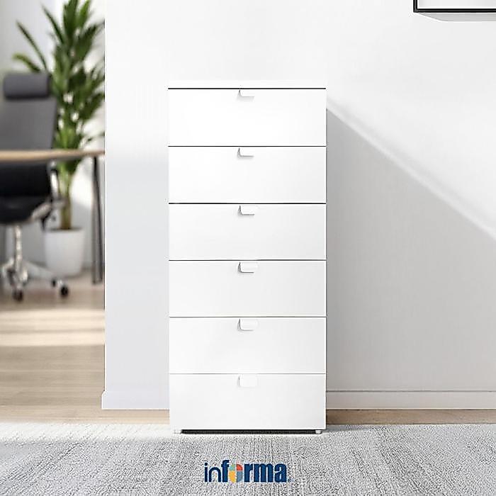 Informa Norden Laci Kantor 6 Tingkat Metal Filing Cabinet Lemari Arsip Kabinet Berkas Penyimpanan