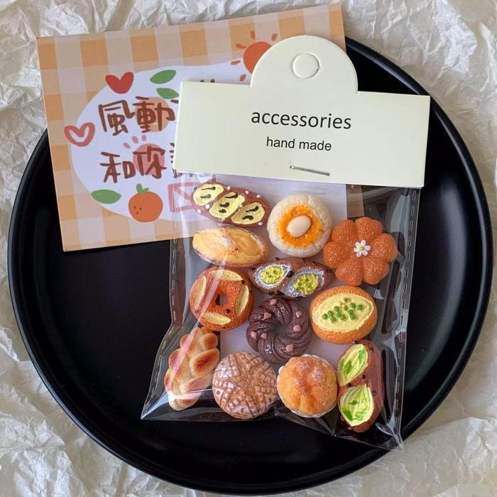 Miniatur Food Magnet Kulkas | Makanan Unik | Magnet Makanan - Roti Magnet Set