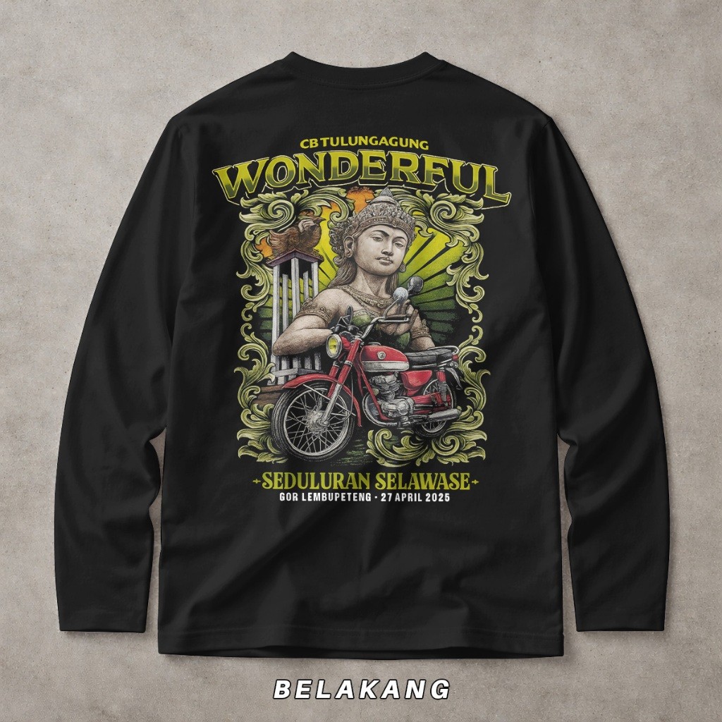 Collective.cloth Kaos Acara CB Tulungagung Wonderful Lengan Panjang - Long Sleeve Bahan Cotton Combe