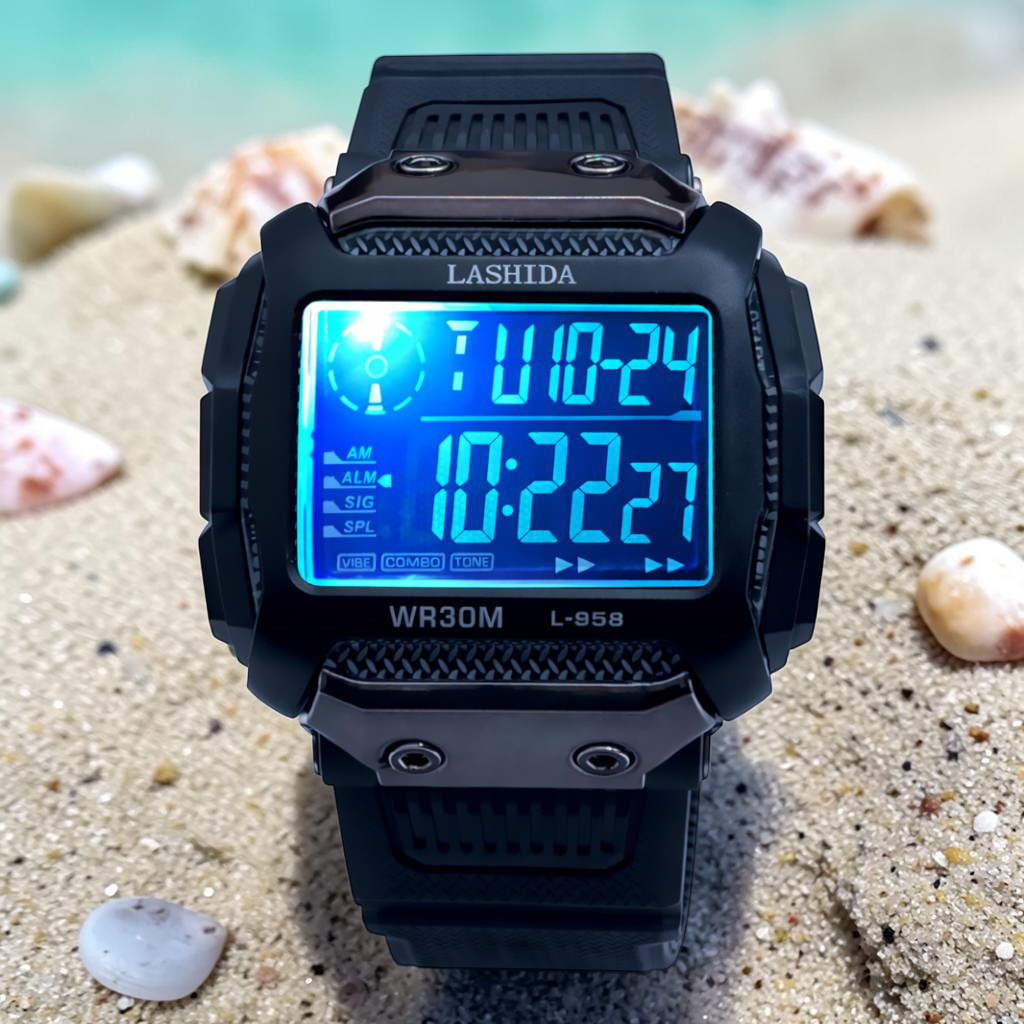 Jam Tangan Digital Pria Multifungsi Alarm Anti Air Jam Tangan Unisex