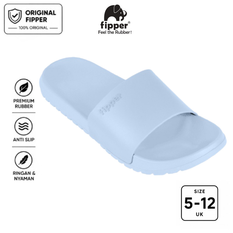 Fipper - Slip On Trail Sandal Selop Anti Slip Pria Wanita Original Ringan Nyaman Blue Echo / Blue Ec