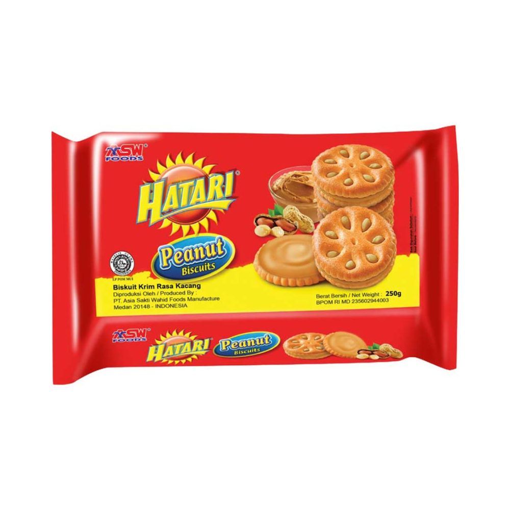 Hatari Hatari Biscuits Peanut 225 gram Sayurbox