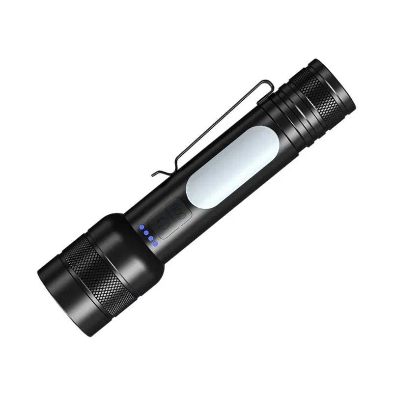 1BZoom Flashlight Long Range Zoom Flashlight Outdoor Household Flashlight Rechargeable Portable Flas