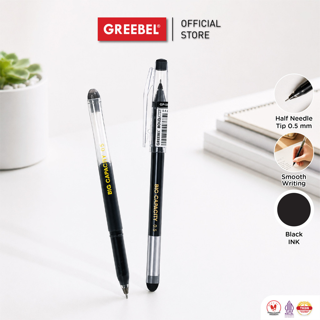 [ 1 Pulpen ] Greebel Pulpen Gel Pen GP-516 Bold Liner 0.5 (PCS)
