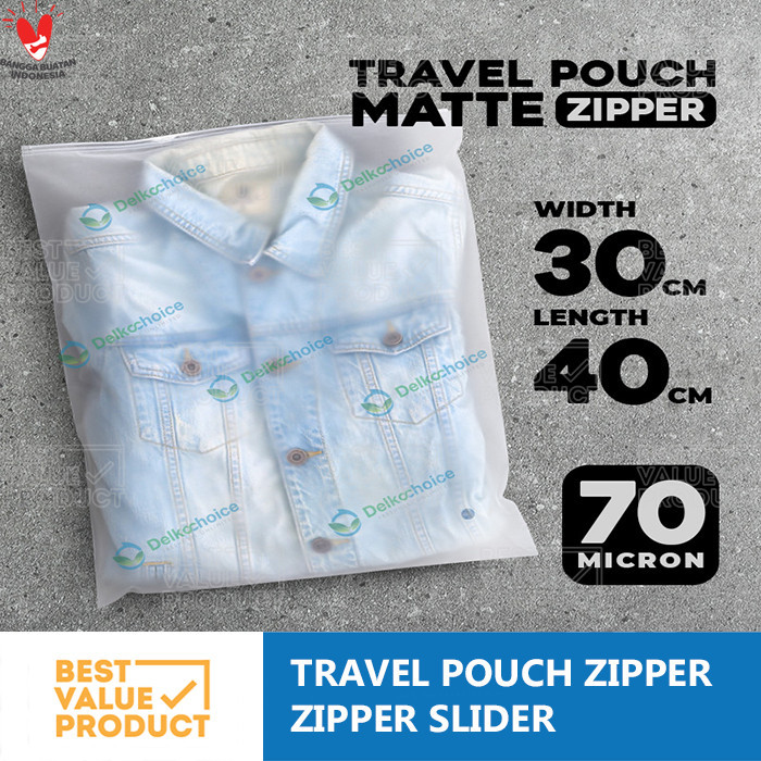 LOISSHOP (PACK) zipper pouch bag 30 x 40 travel pouch storage zipper slider 30x40