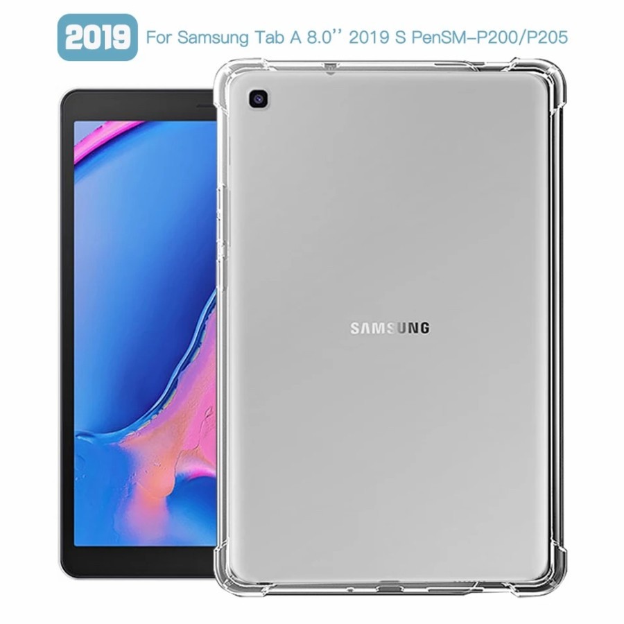 Case ANTICRACK SAMSUNG TAB A8 2019 P205 Soft Case Anticrack Clear Transparant Airbag Anti Shock