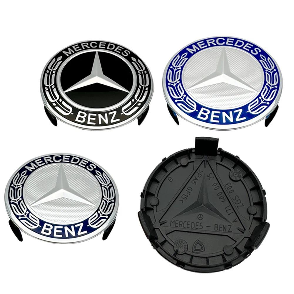 4pcs Logo Tengah Roda Mobil ABS 75MM Untuk Mercedes Benz AMG W205 W204 W203 W213 W212 C180 C200 E260