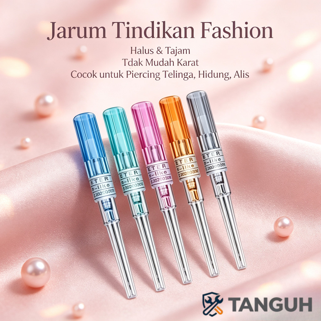 JARUM TINDIK STAINLESS / JARUM TINDIK STEARIL STAINLESS / JARUM PIERCING / JARUM STERIL / JARUM TAJA