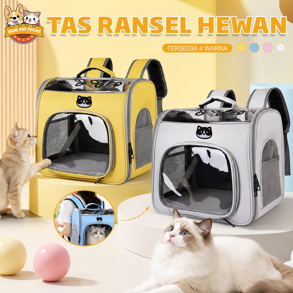 Kucing Tas Transparan Tas Carrier Kucing Anjing Lipat Breathable Pet Carrier Backpack