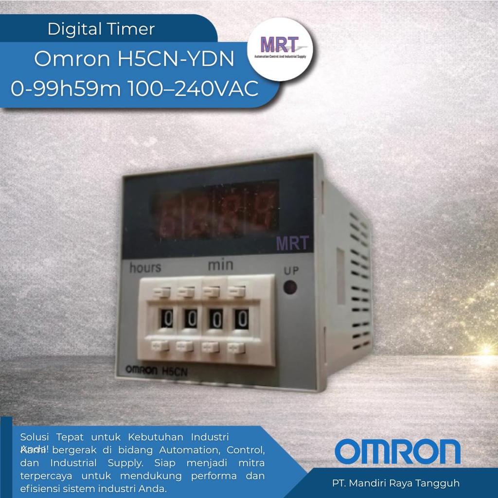 Omron H5CN-YDN Digital Timer Original | Timer Digital 99h59m | Time Counter Omron 100–240VAC