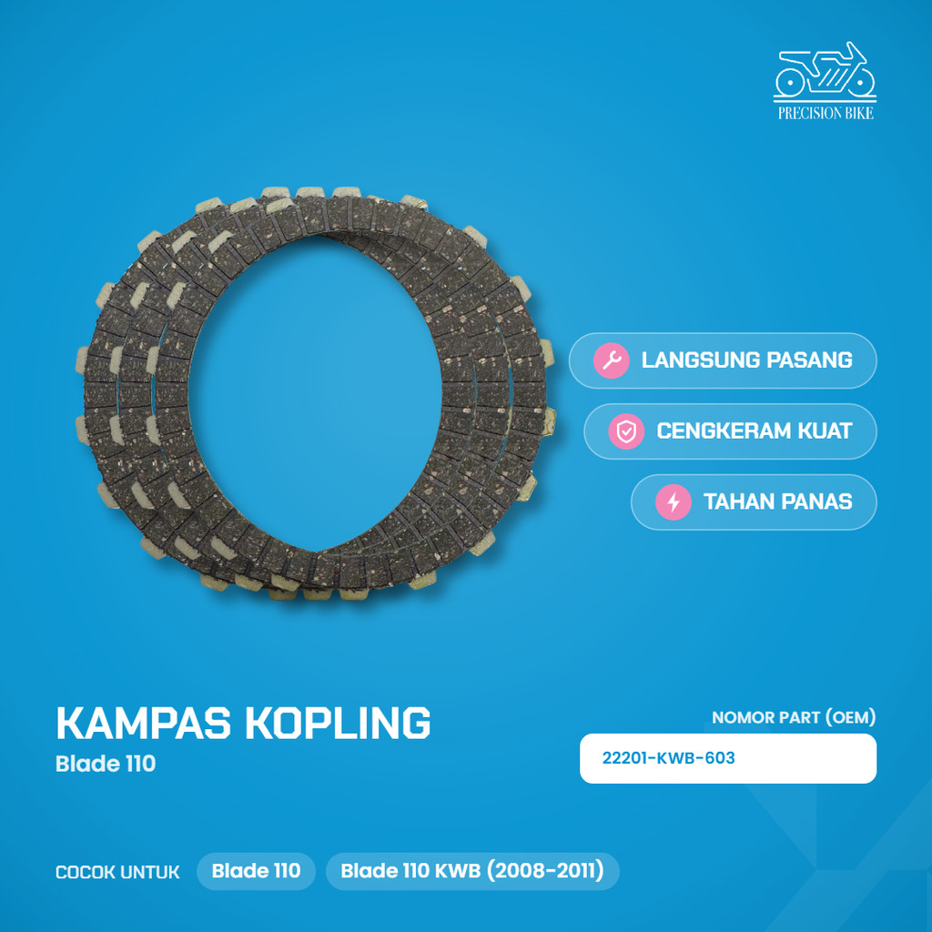 NOXPIT Kampas Kopling Blade 110 Blade 110 KWB 22201-KWB-603