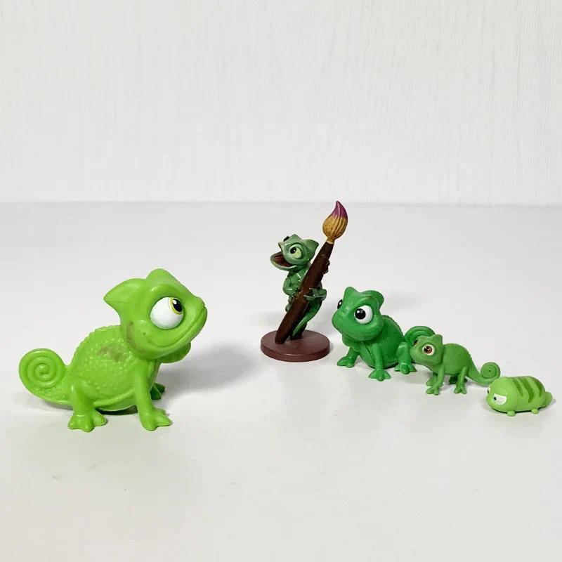 Kawaii Tangled Rapunzel Le Pei's Pet Pascal Action Figure Toys Chameleon Lizard Pascal Anime Figure 