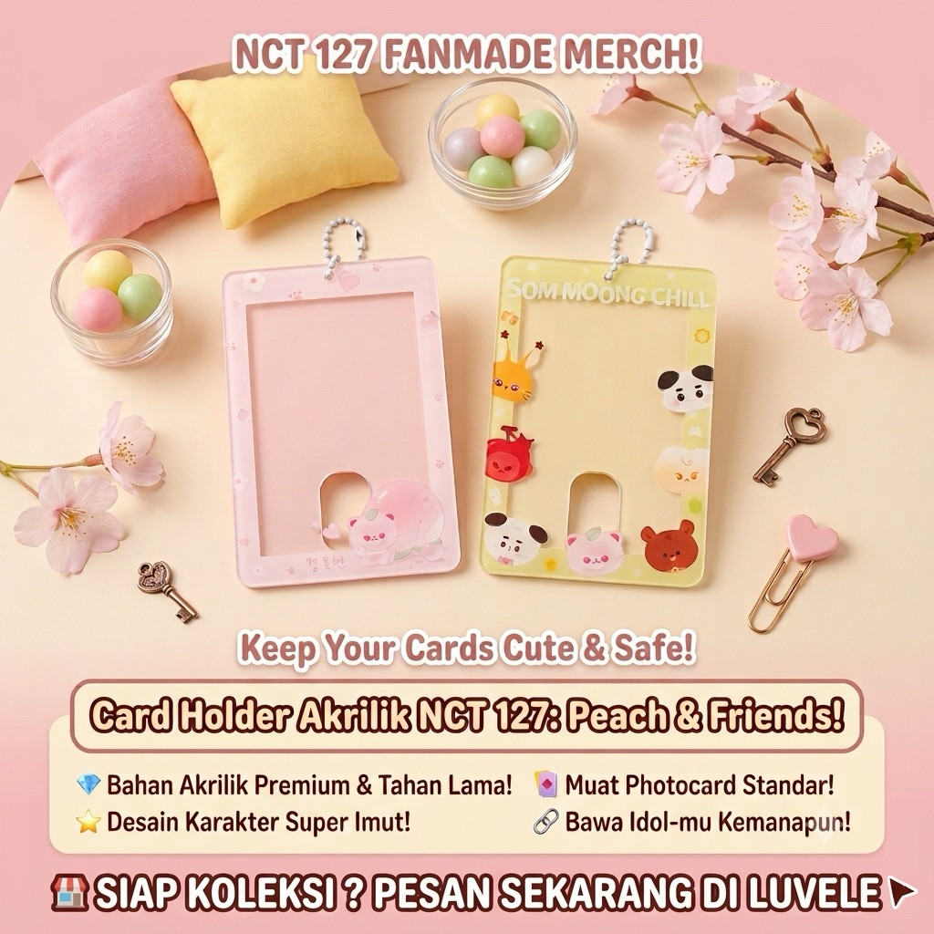 Luvele PC Holder Akrilik NCT 127 Jaehyun Taeyong Haechan cahol | Photocard Holder K-Pop 7x10cm Aesth
