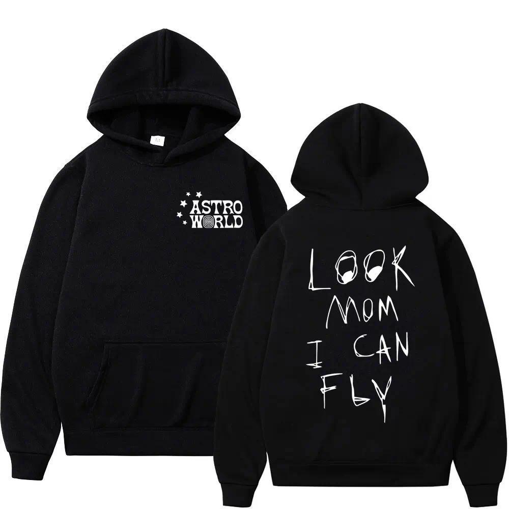 Rapper Cactus Jack LOOK MOM I CAN FLY Print Hoodie
