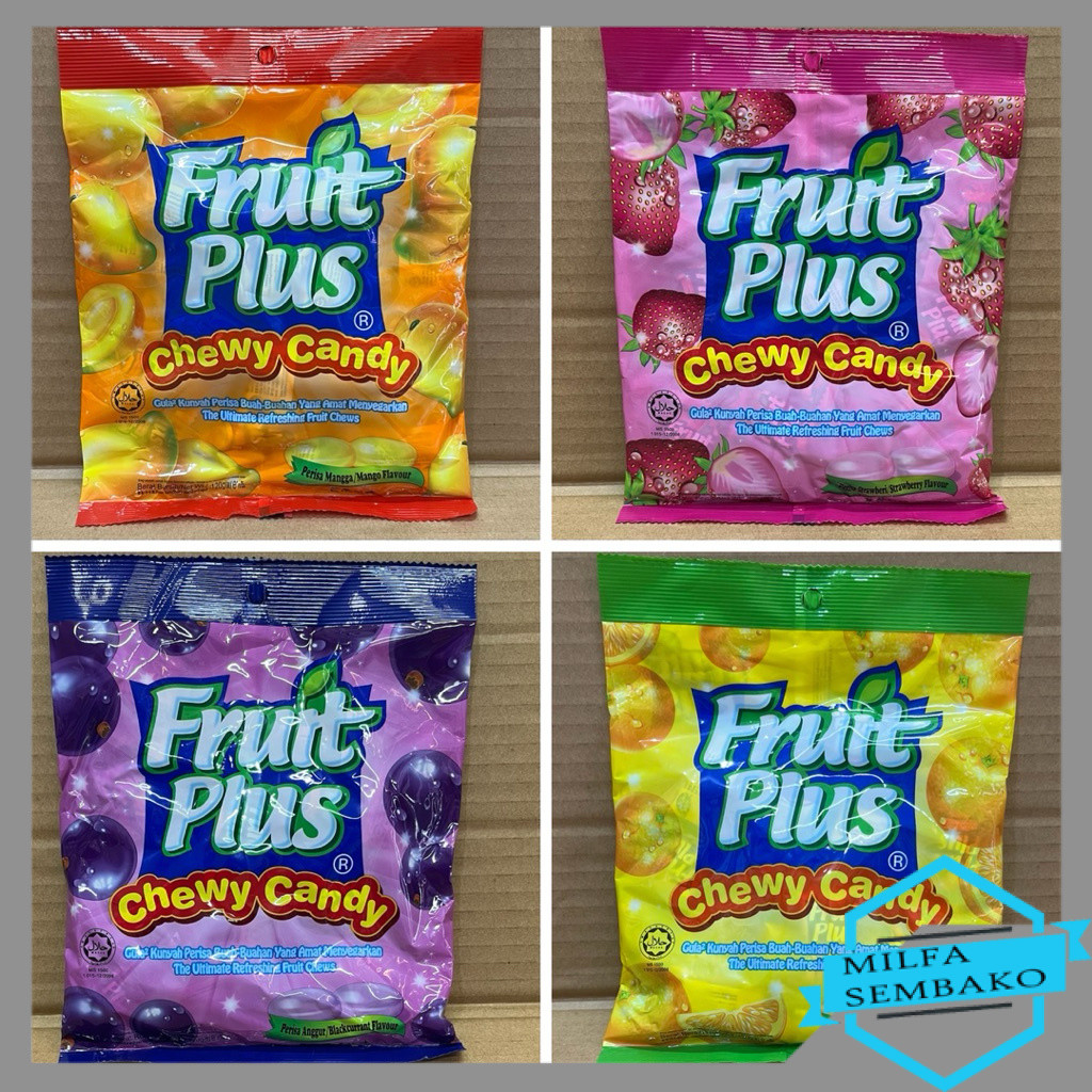 HS1685 Permen Rasa Buah Fruit Plus Chewy Candy 120gr