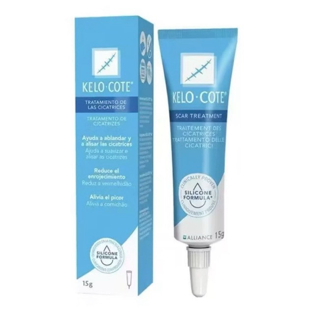 Kelo Cote Scar Gel 15g Original BPOM Silikon Medis untuk Bekas Luka Keloid