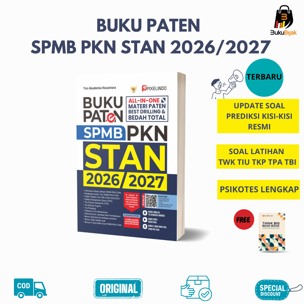 MC Buku SPMB PKN STAN 2026 2027 Lengkap All In One Materi + Soal Prediksi SKD TPA Bahasa Inggris Psi