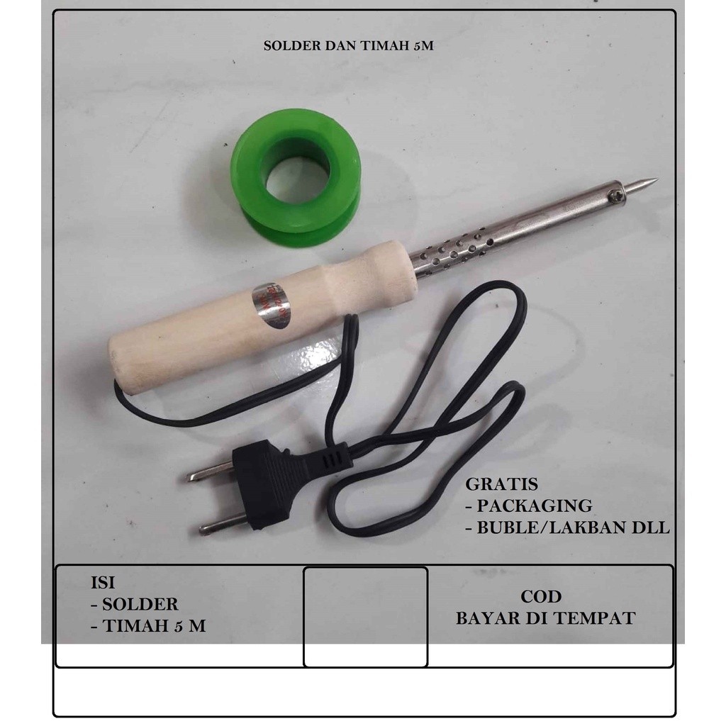 SOLDER LISTRIK / TIMAH SOLDER SOLDER LISTRIK TIMAH SET Solder Set / Alat Solder / set solder murah f
