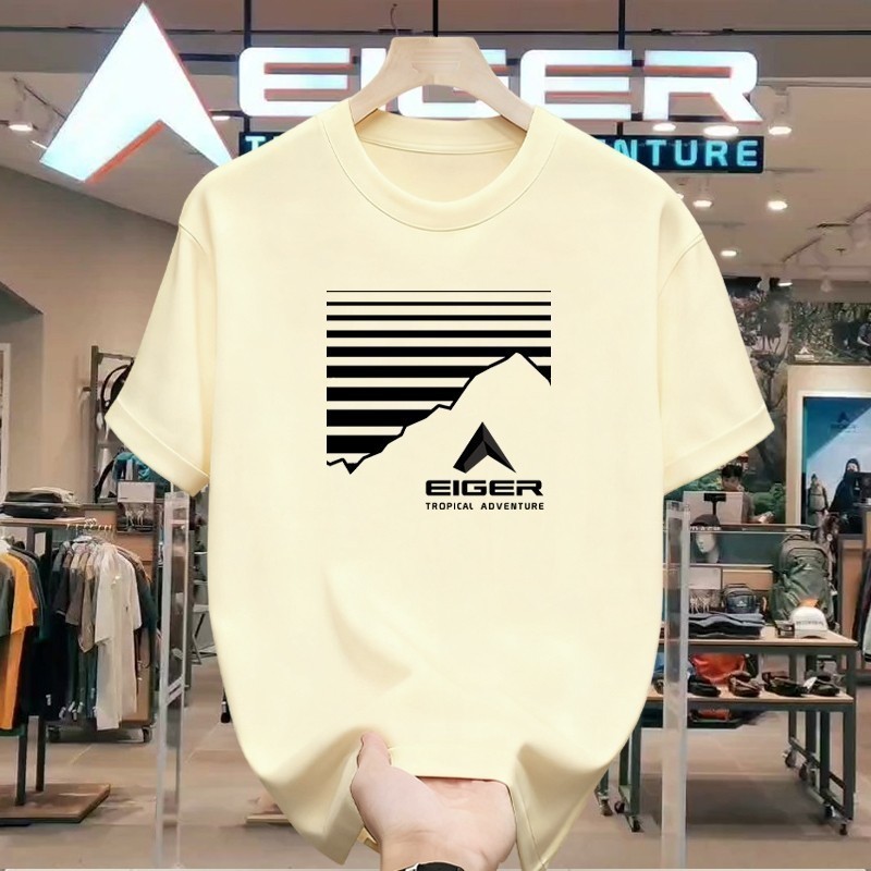 COD 100% T‑shirt EIGER Original Kaos Outdoor Kasual untuk Kerja & Santai