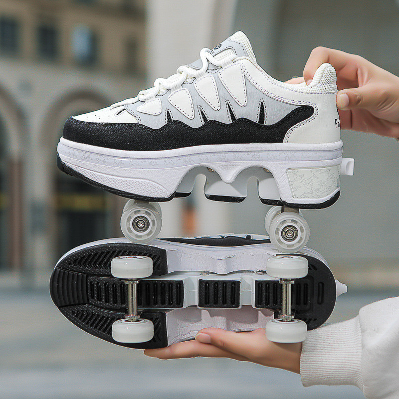 Sepatu Heelys Roda Dua Dan Empat Anak Anak Remaja Bongkar Pasang Gratis Ongkir LED  Skeet 4 roda yan