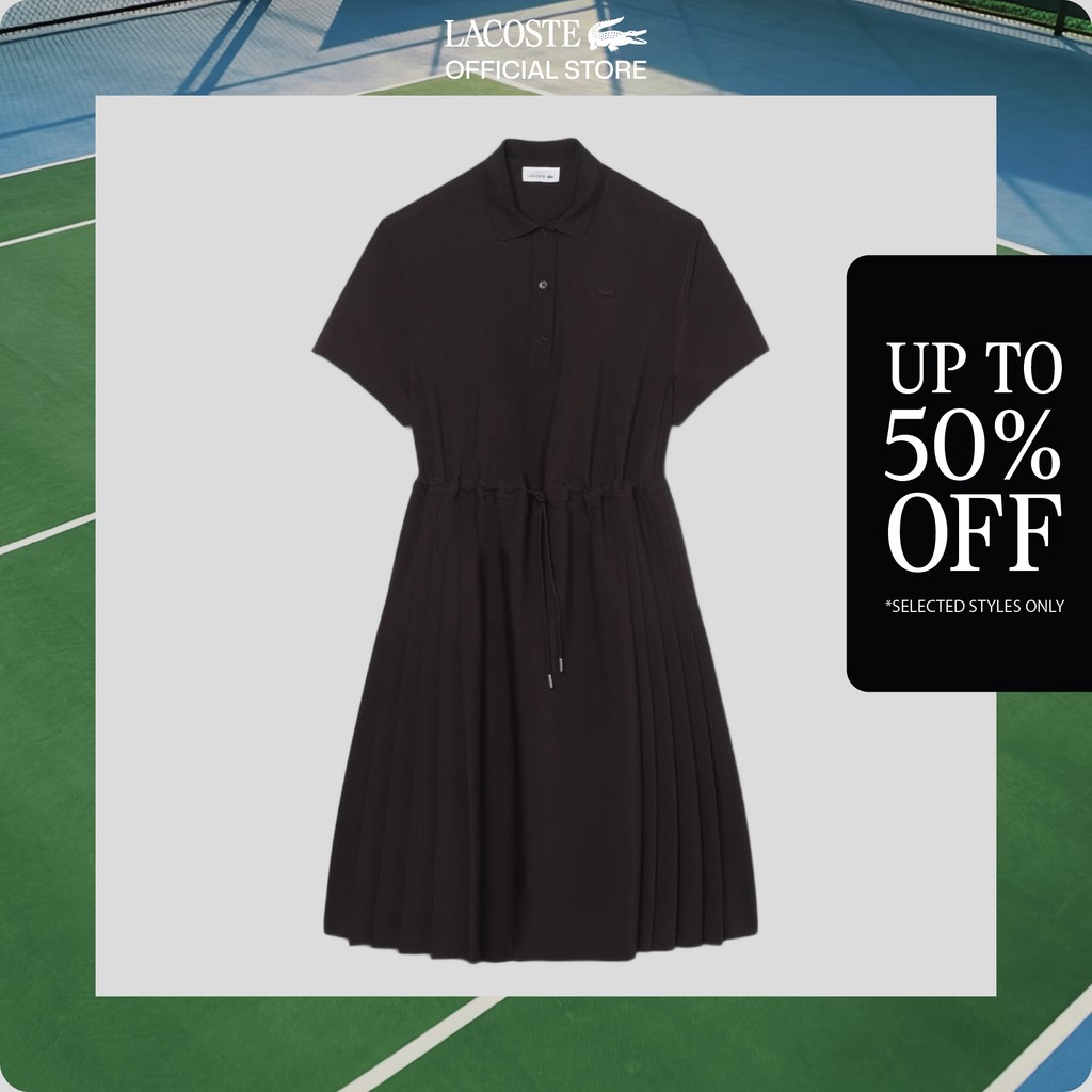 Wool blend Pleated Polo Dress