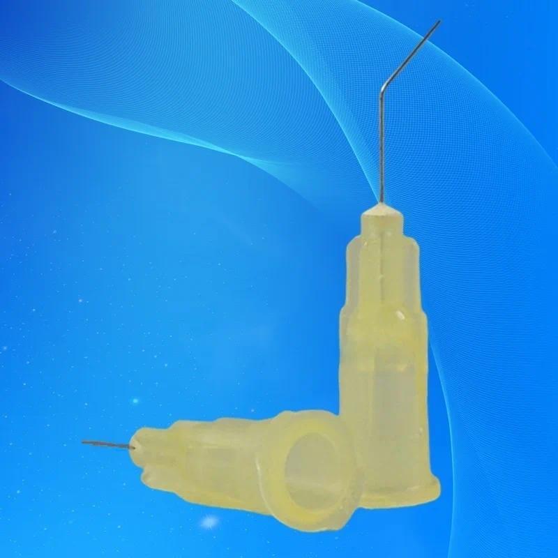 Free Shipping 100 Pieces 05 13mm Length 45 Degree Bent 30G spensing  Blunt Needle 12 Inch