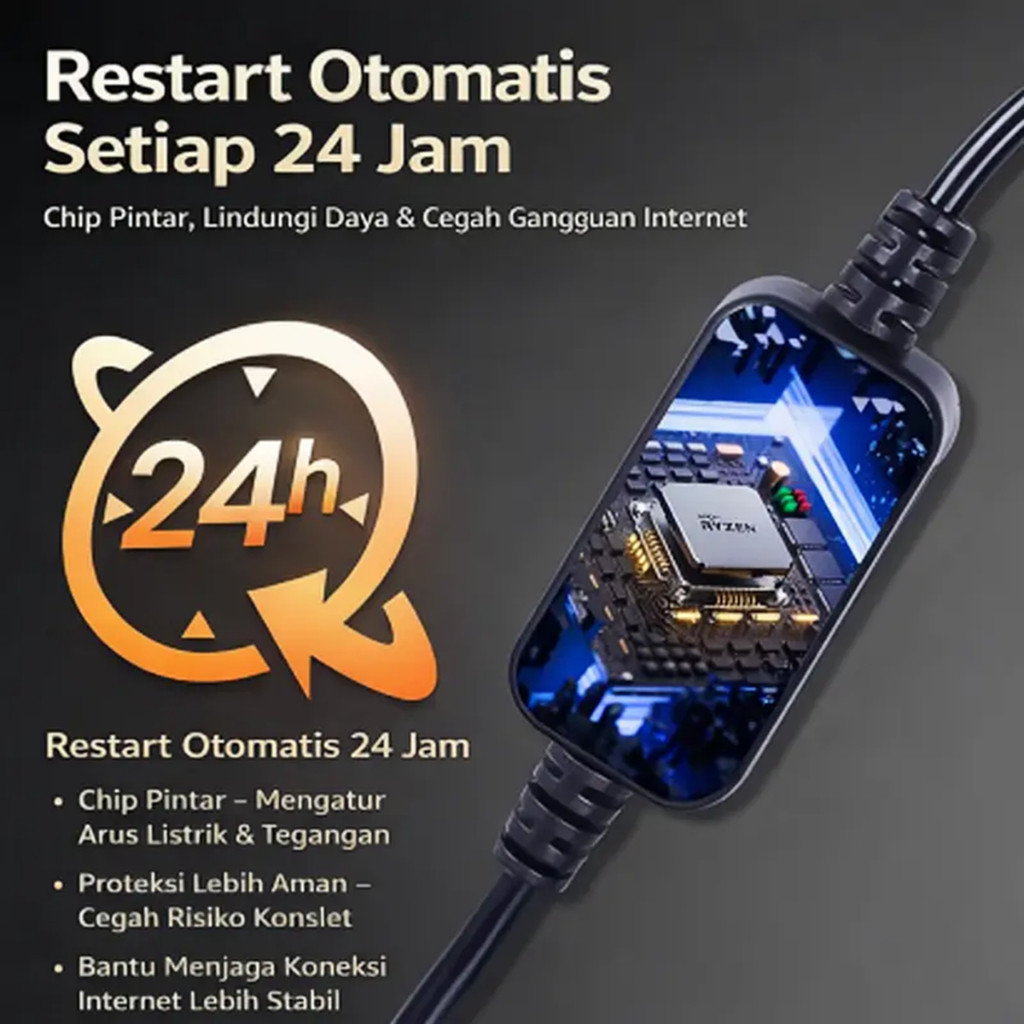 Router kabel restart otomatis wifi 24-hour reboot pengatur waktu penguat sinyall ruter wifi jarak ja