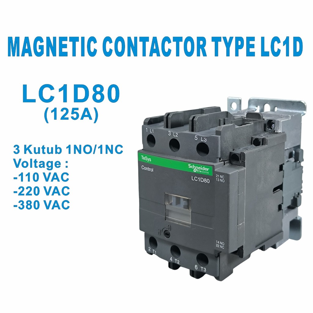 Magnetic Contactor Kontaktor  LC1D80M7