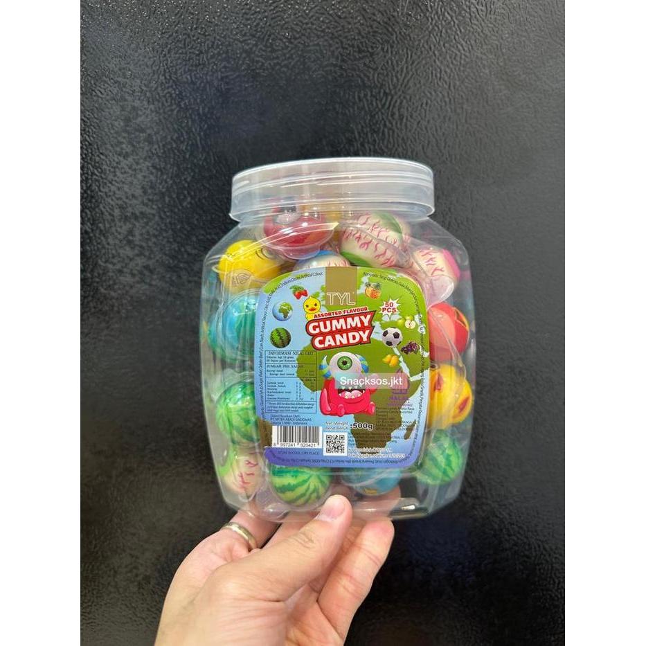 [500gr] TYL Assorted Flavour Gummy Jelly Candy Korea - Permen Halal - 500GR TYL GUMMY