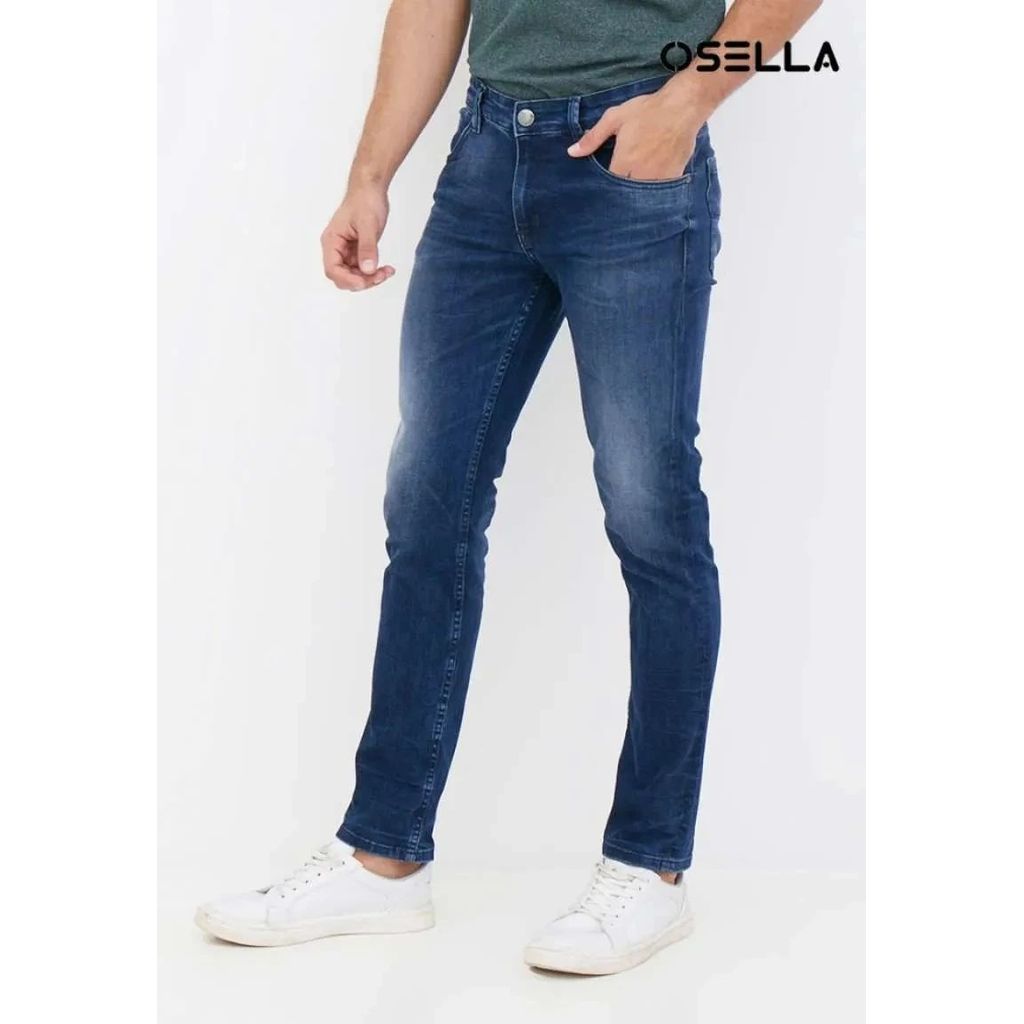CELANA JEANS OSELLA PANJANG PRIA MED BLUE