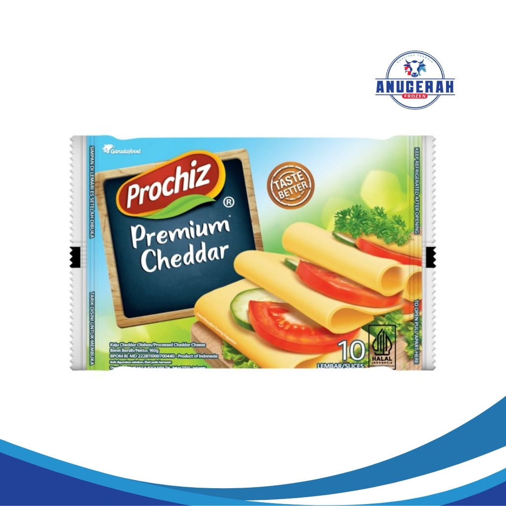 Prochiz Cheddar Slice 10'S - Keju Cheddar Slice