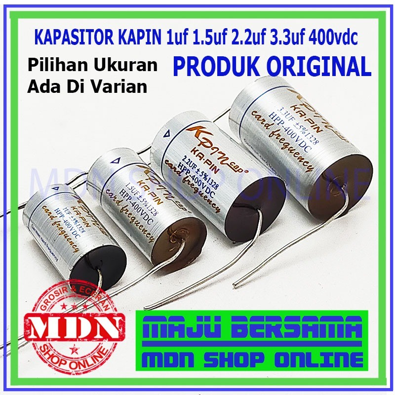 Kapasitor Nonpolar Ka Pin 1uf 1,5uf 2,2uf 3,3uf 400v Dc - Ka-pin kapin