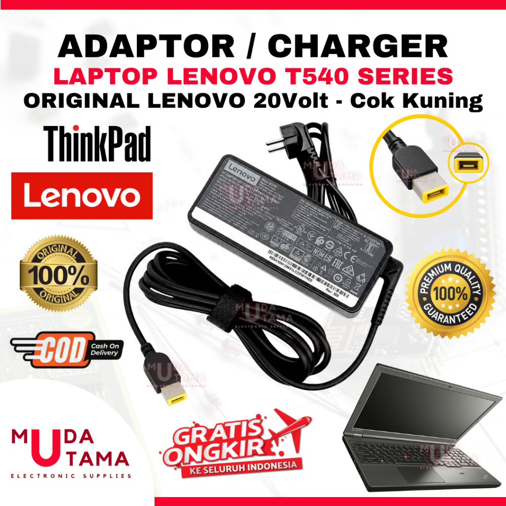 Adaptor Charger Laptop LENOVO Thinkpad T540P T540 USB Kuning - Adaptor Laptop LENOVO Thinkpad T540 -