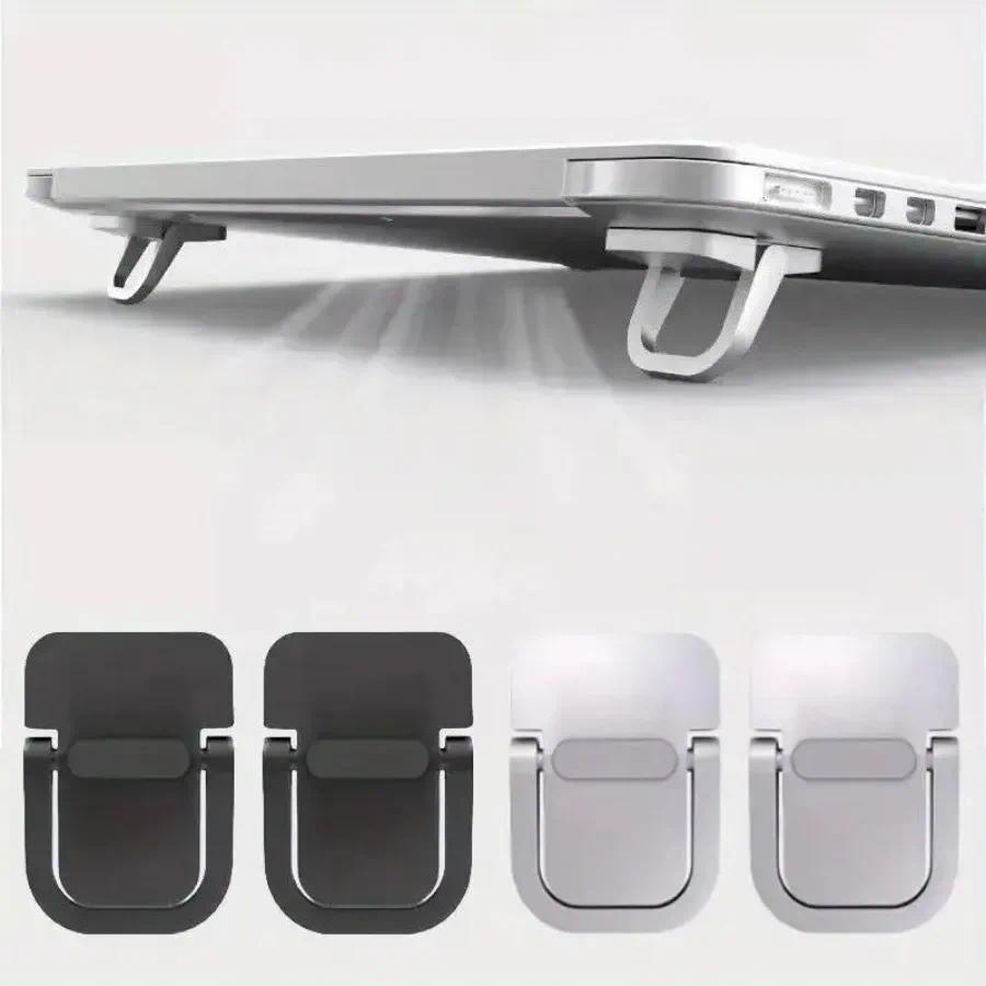  2PCS Portable Keyboard Riser for 10 - 18 inch Laptops macbook Mini Invisible Laptop Stand for Desk