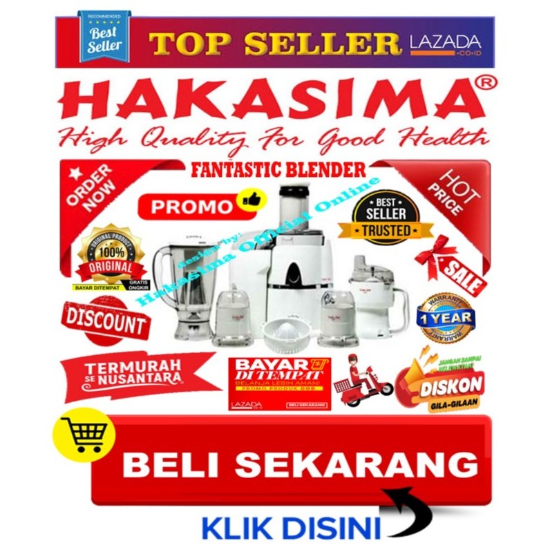 [GARANSI 1 THN] [COD] HAKASIMA ORIGINAL FANTASTIC BLENDER 7 in 1 PROMO BIG SALE BLENDER SERBAGUNA