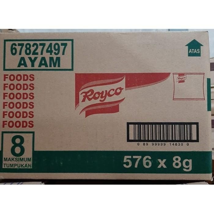 Royco Ayam Dus  Royco Sapi Dus  Royco Ayam Karton  Rocyo Dus Karton  Royco 576 x 8gram - [NEW] - SOP