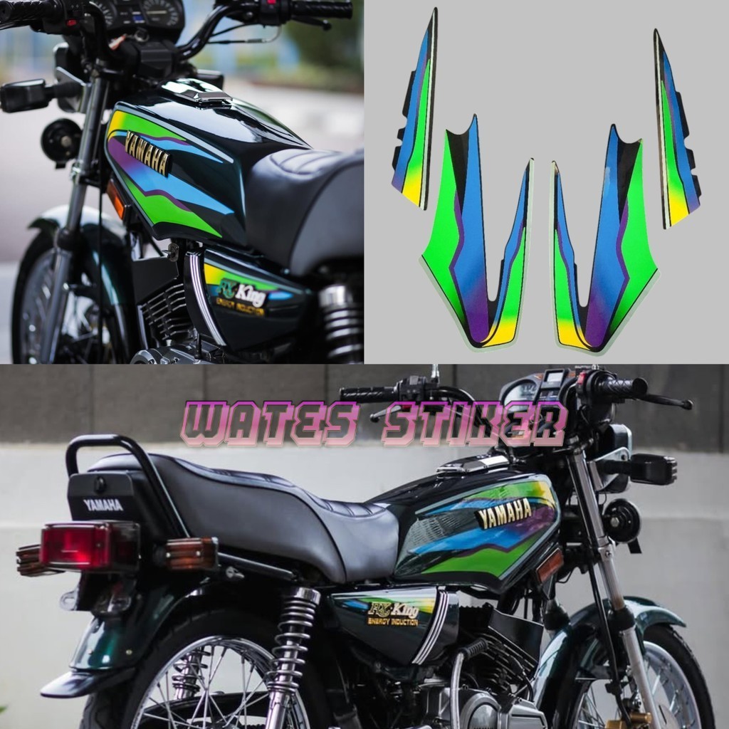 Striping Decal Polet Sticker list body stiker yamaha RX KING 1998 1999 2000 HIJAU FULLSET