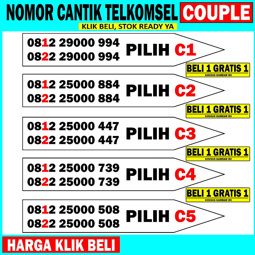 Nomor Cantik Simpati COUPLE Kartu Perdana Simpati Cantik - No Cantik Simpati 000 Nomer Cantik Simpat