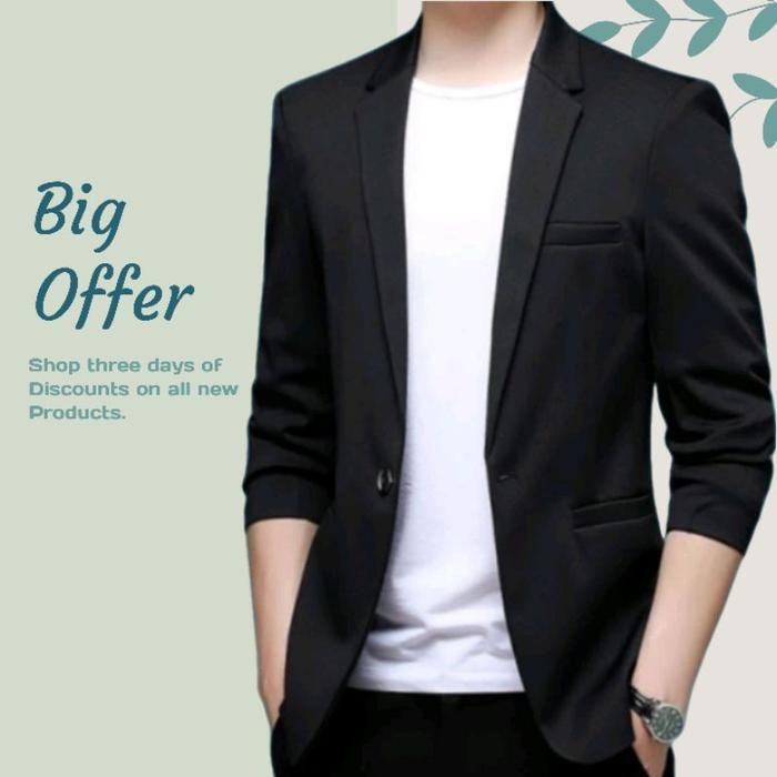 PROMO  Jas Blazer Tanpa Tutup Blazer Pria Style Korean / Blazer Pria Casual / Blazer Wisuda / Jas Wi
