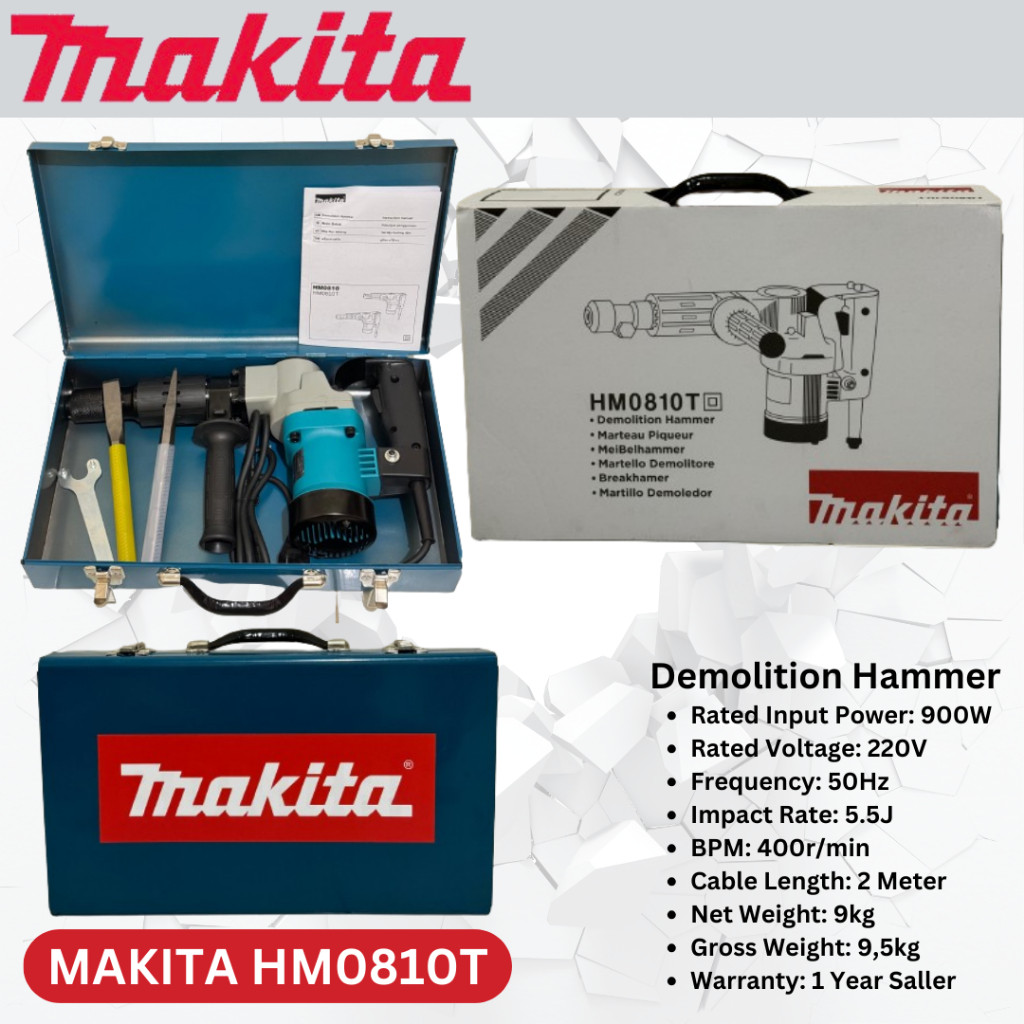 GriyaPerkakas Makita HM0810T / HM 0810 T Mesin Demolition Hammer